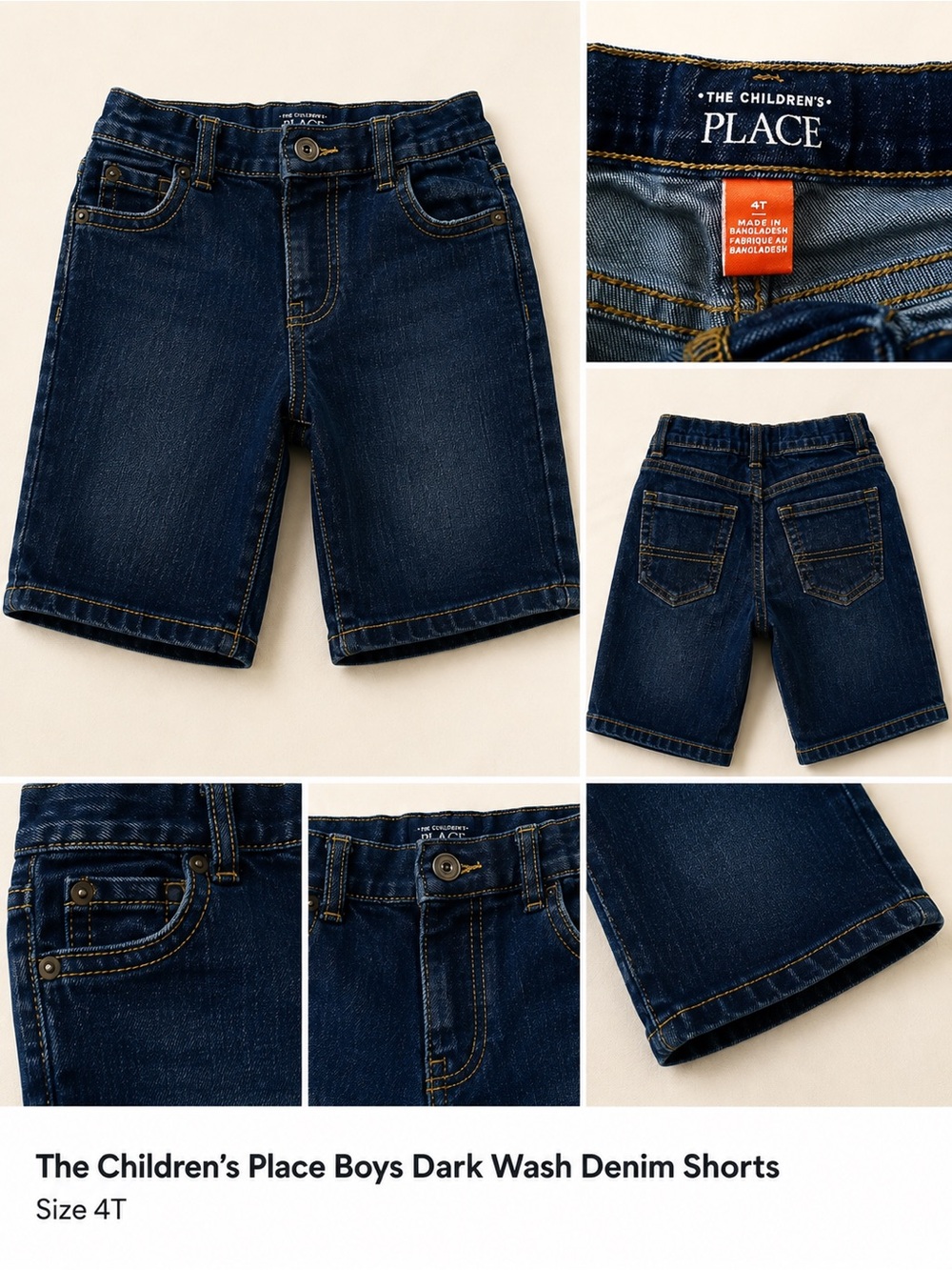 The Children’s Place Boys Dark Wash Denim 4T